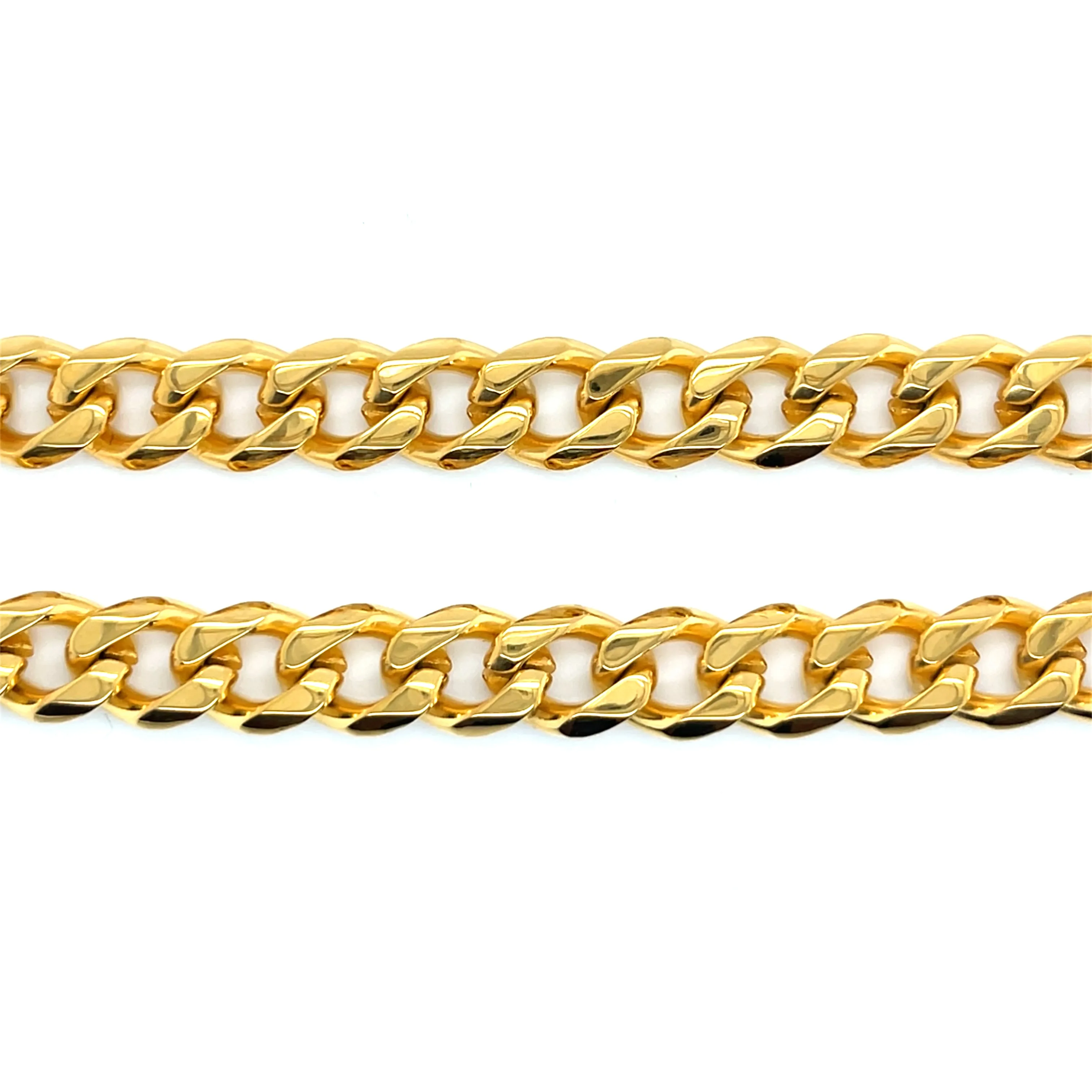 18k Gold Plated Stainless Steel Hip Hop Miami Cuban 24" Chain