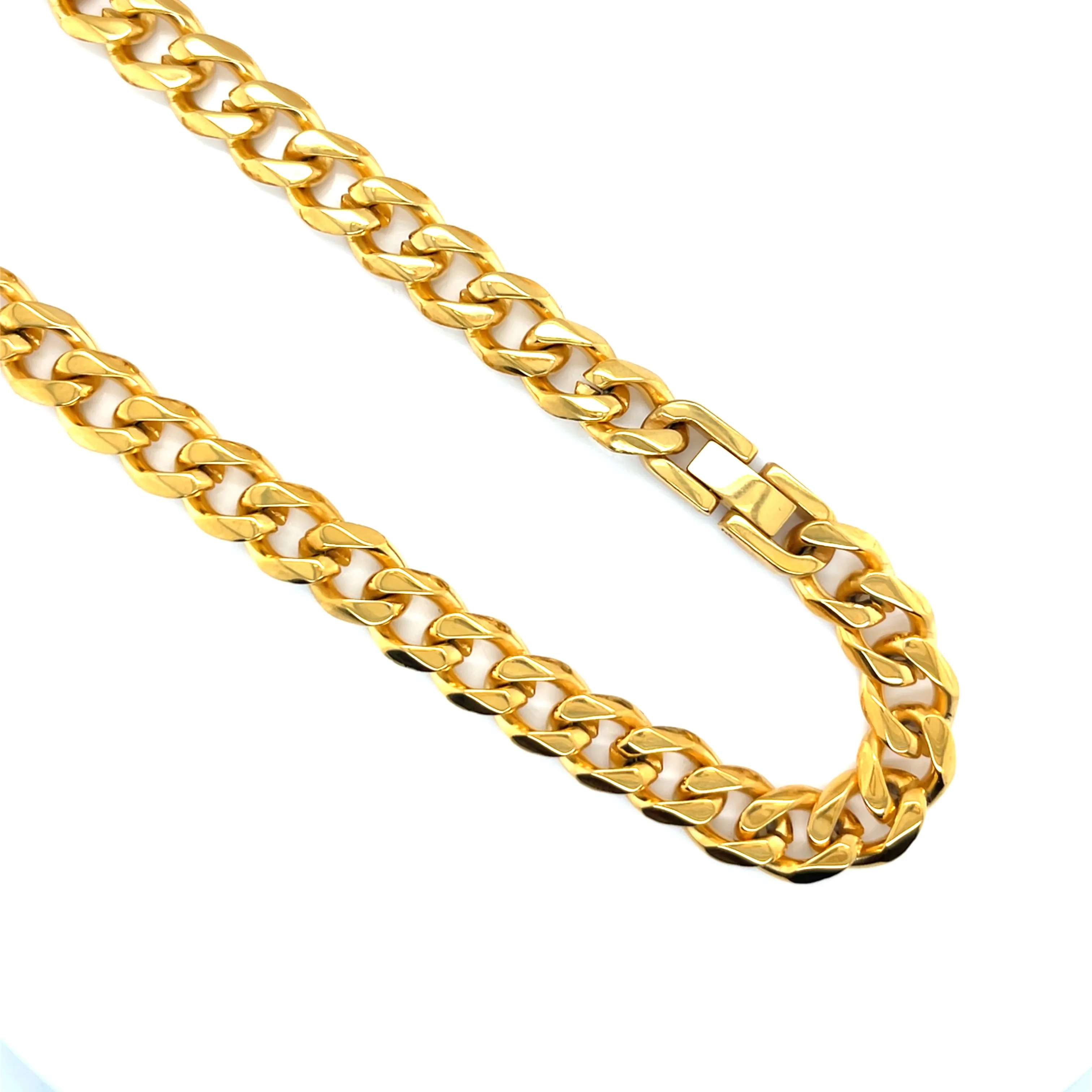 18k Gold Plated Stainless Steel Hip Hop Miami Cuban 24" Chain