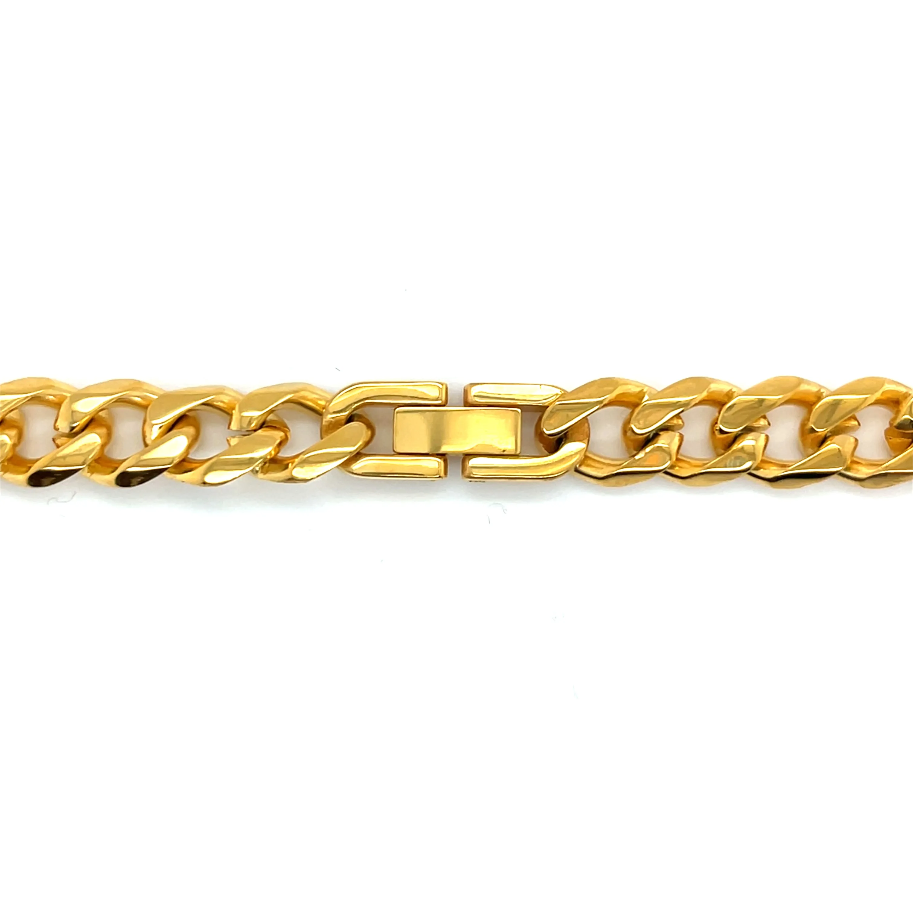 18k Gold Plated Stainless Steel Hip Hop Miami Cuban 24" Chain