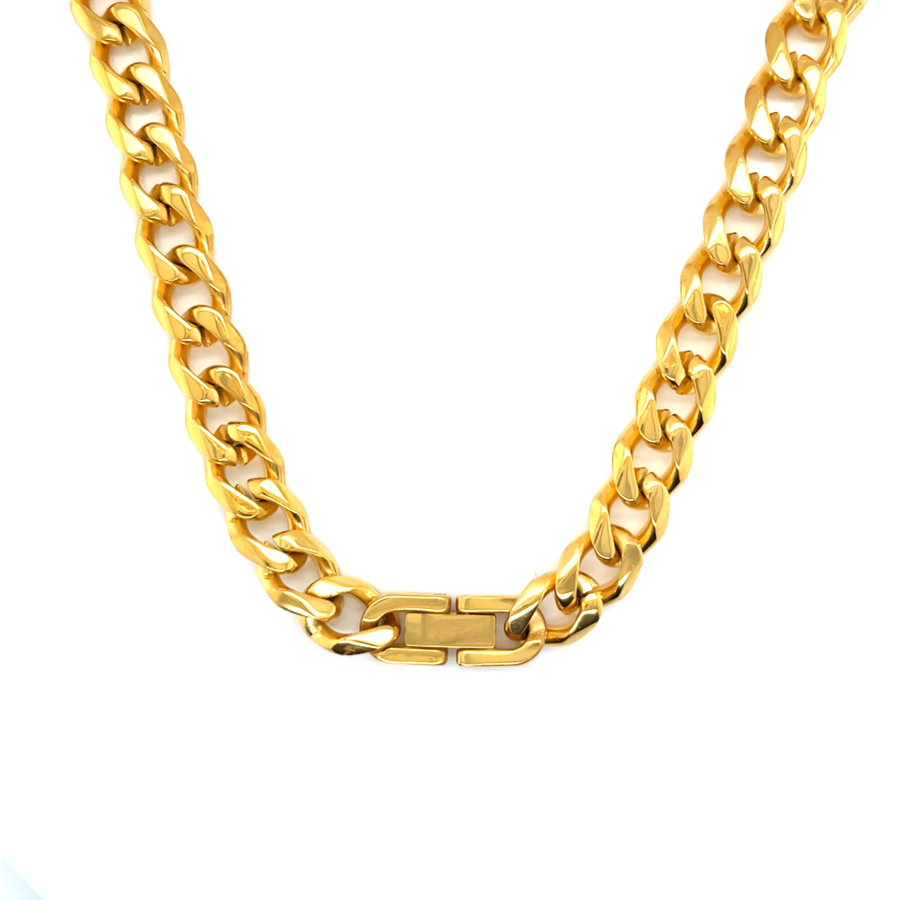 18k Gold Plated Stainless Steel Hip Hop Miami Cuban 24" Chain