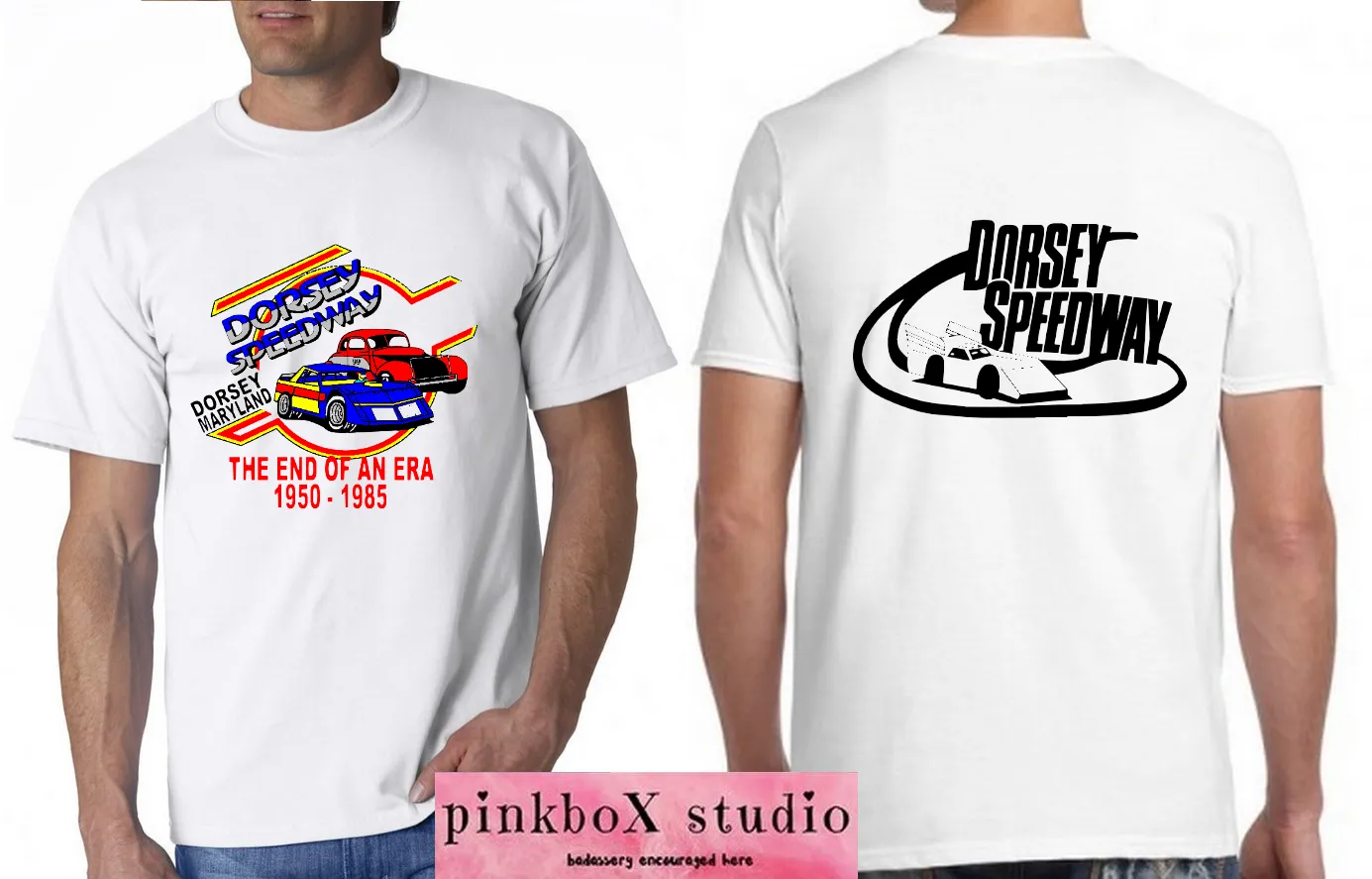 1985 Replica Dorsey Speedway Men's heavyweight tee
