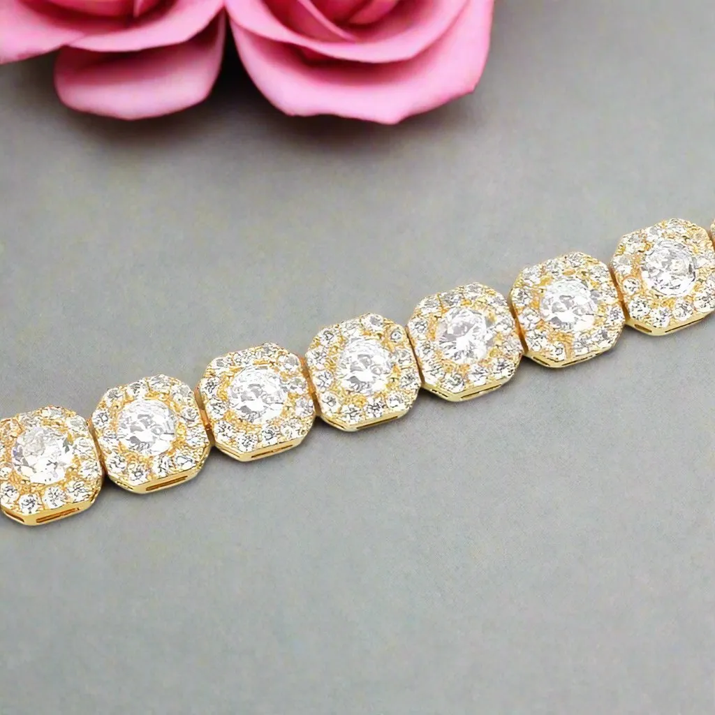 9mm Square Hip Hop Diamond Bracelet
