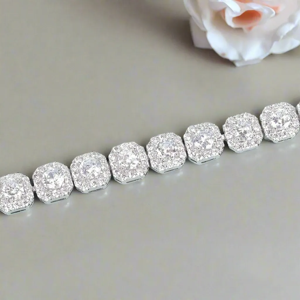 9mm Square Hip Hop Diamond Bracelet