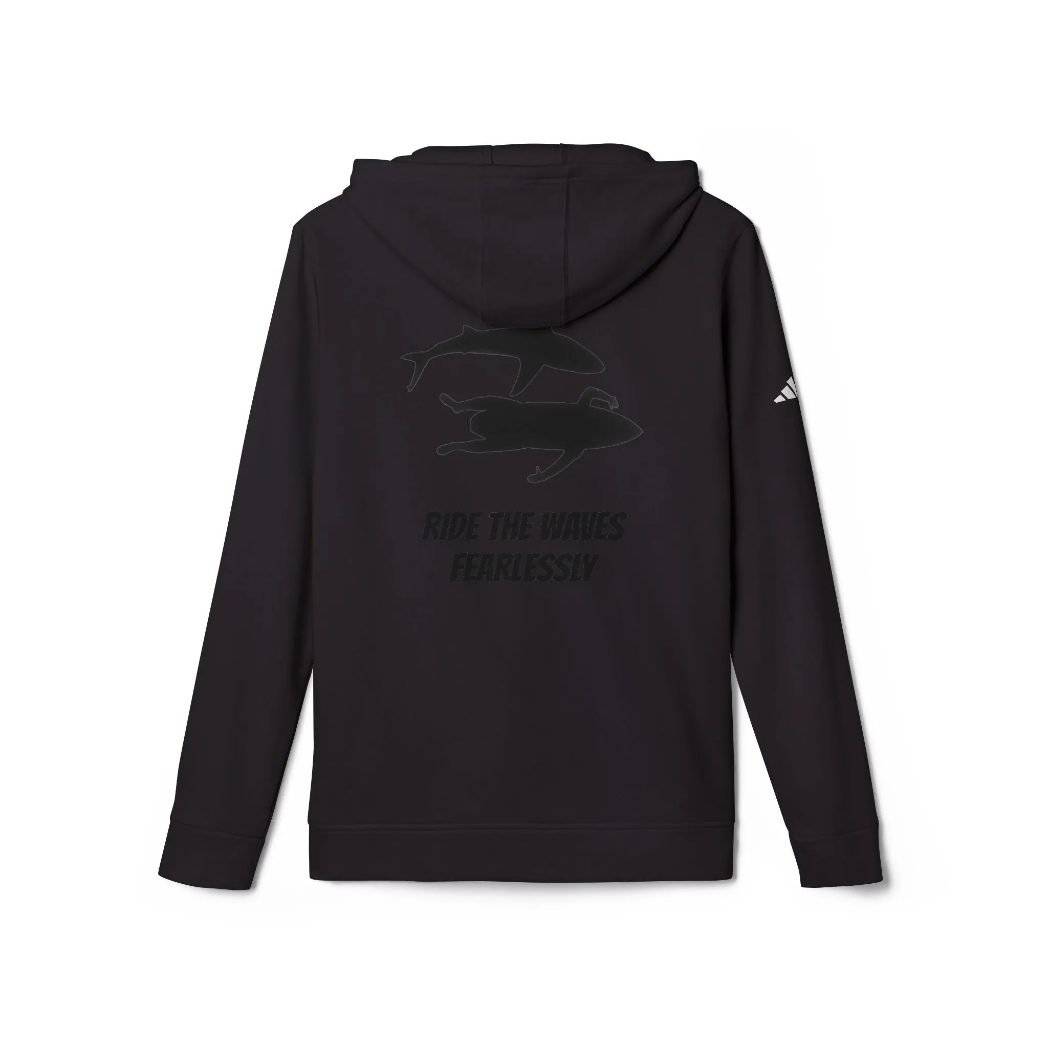 adidas® Unisex Fleece Hoodie Ride the Waves Fearlessly by Mariu del Campo.