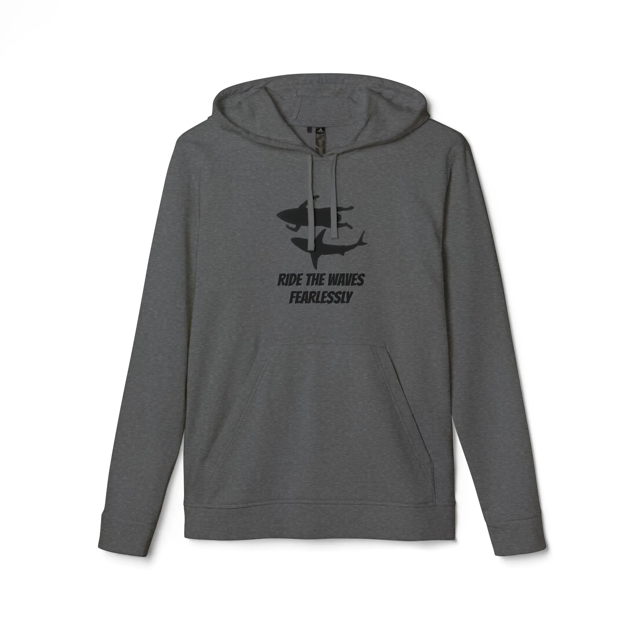adidas® Unisex Fleece Hoodie Ride the Waves Fearlessly by Mariu del Campo.