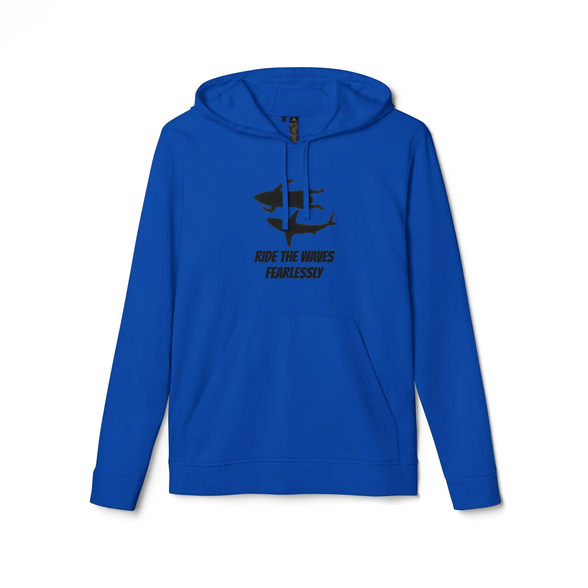 adidas® Unisex Fleece Hoodie Ride the Waves Fearlessly by Mariu del Campo.