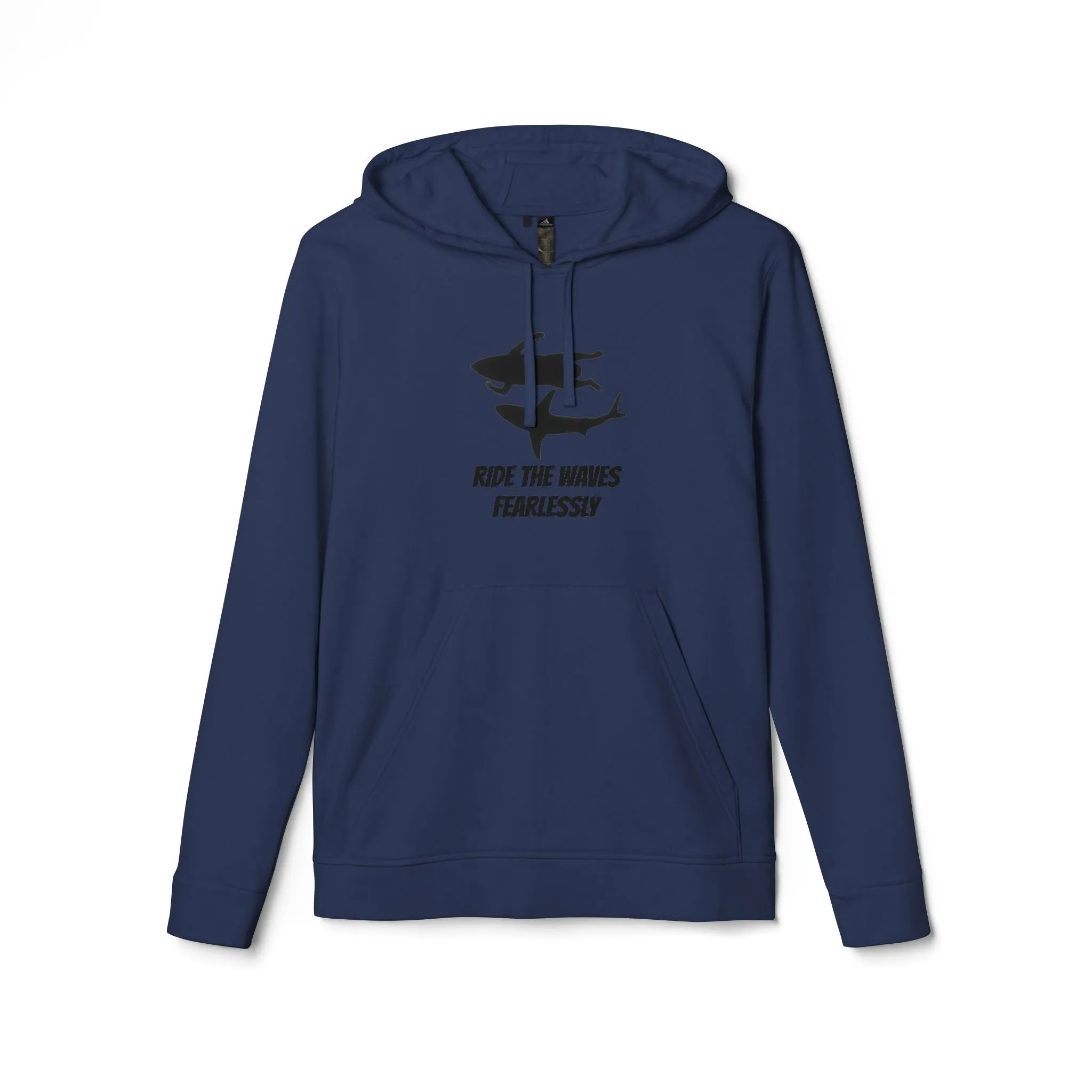 adidas® Unisex Fleece Hoodie Ride the Waves Fearlessly by Mariu del Campo.