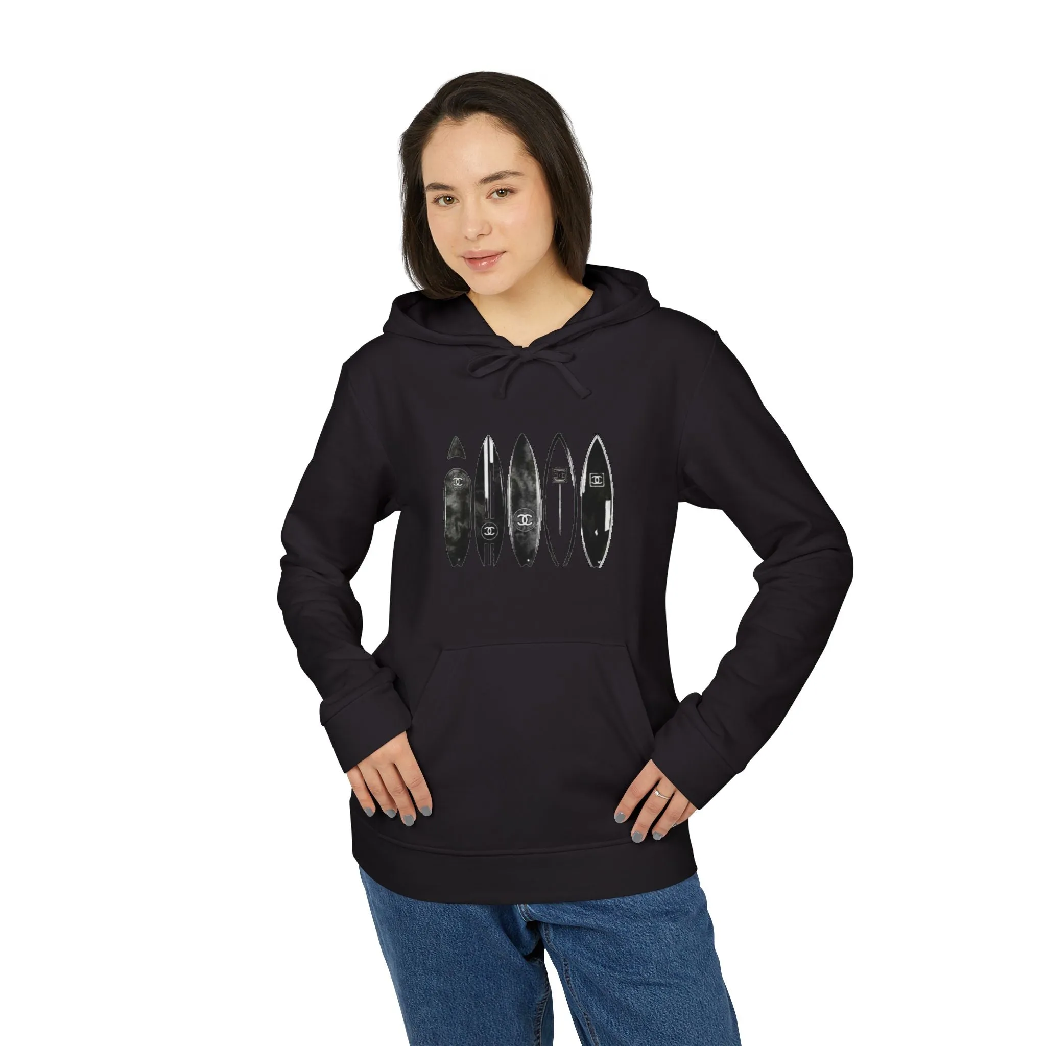 adidas® Unisex Fleece Hoodie surf by Mariu del Campo.