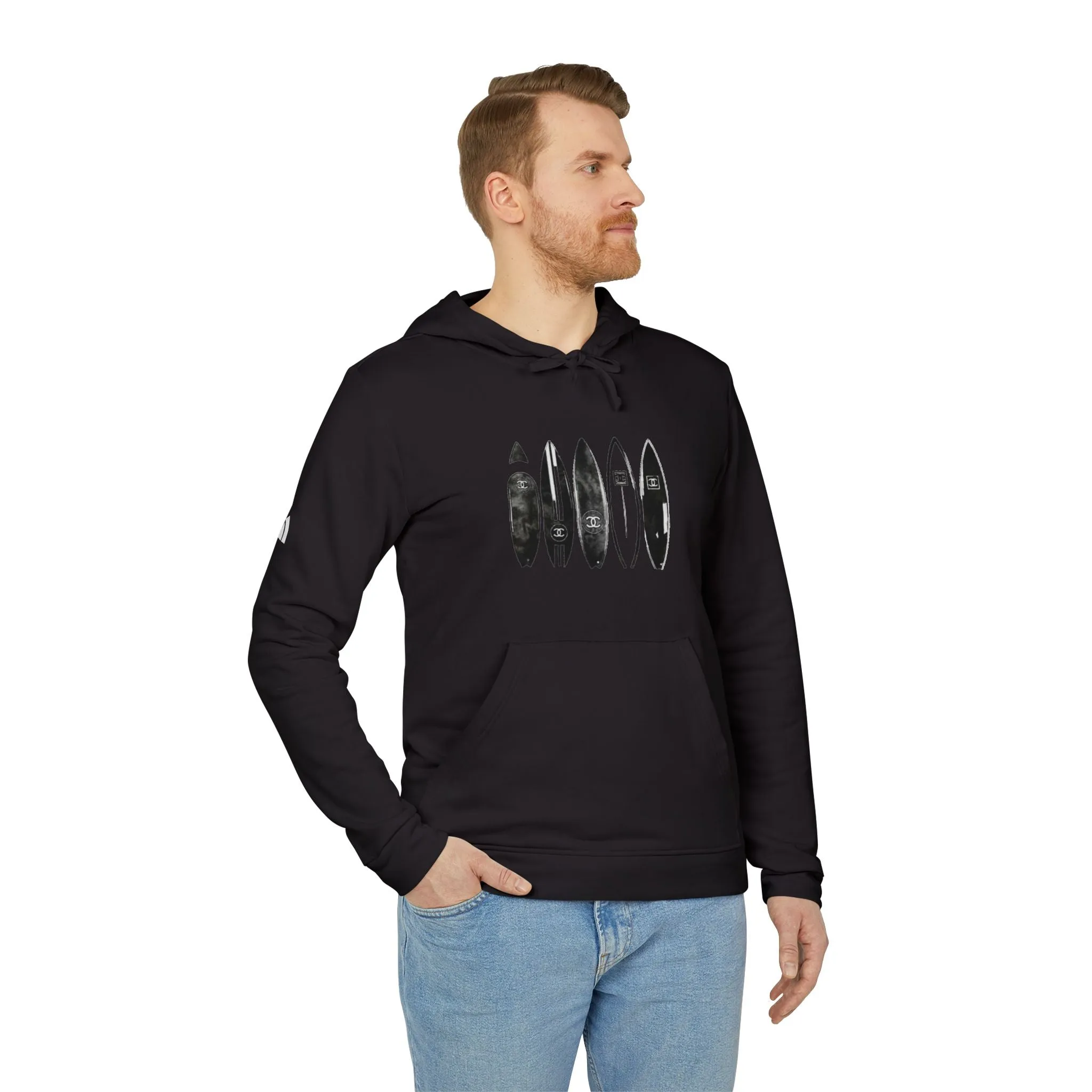 adidas® Unisex Fleece Hoodie surf by Mariu del Campo.