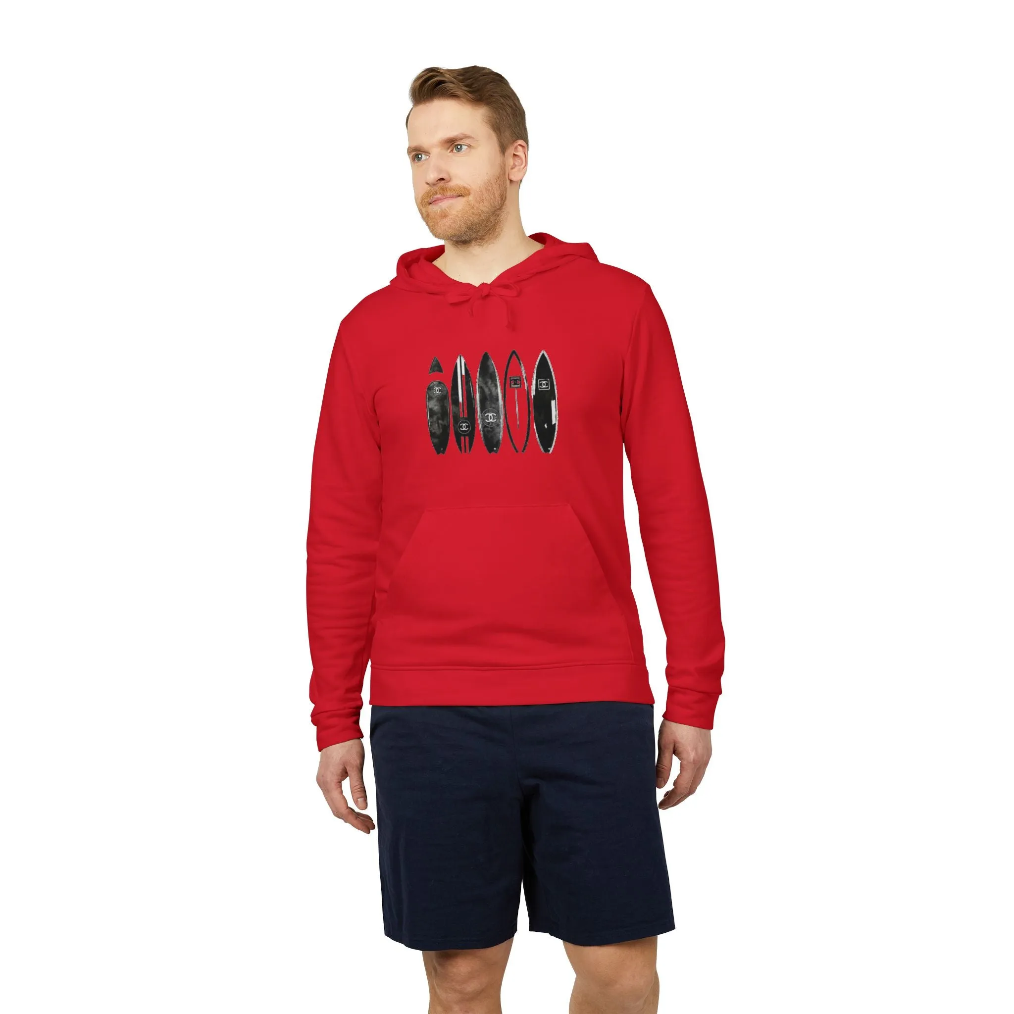 adidas® Unisex Fleece Hoodie surf by Mariu del Campo.
