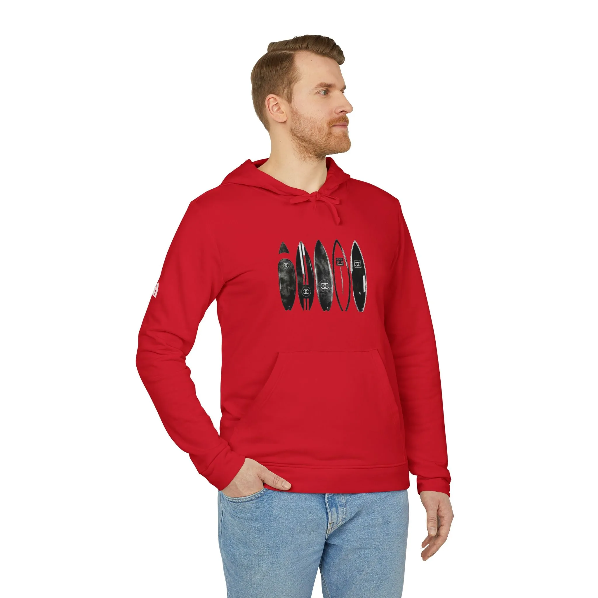 adidas® Unisex Fleece Hoodie surf by Mariu del Campo.