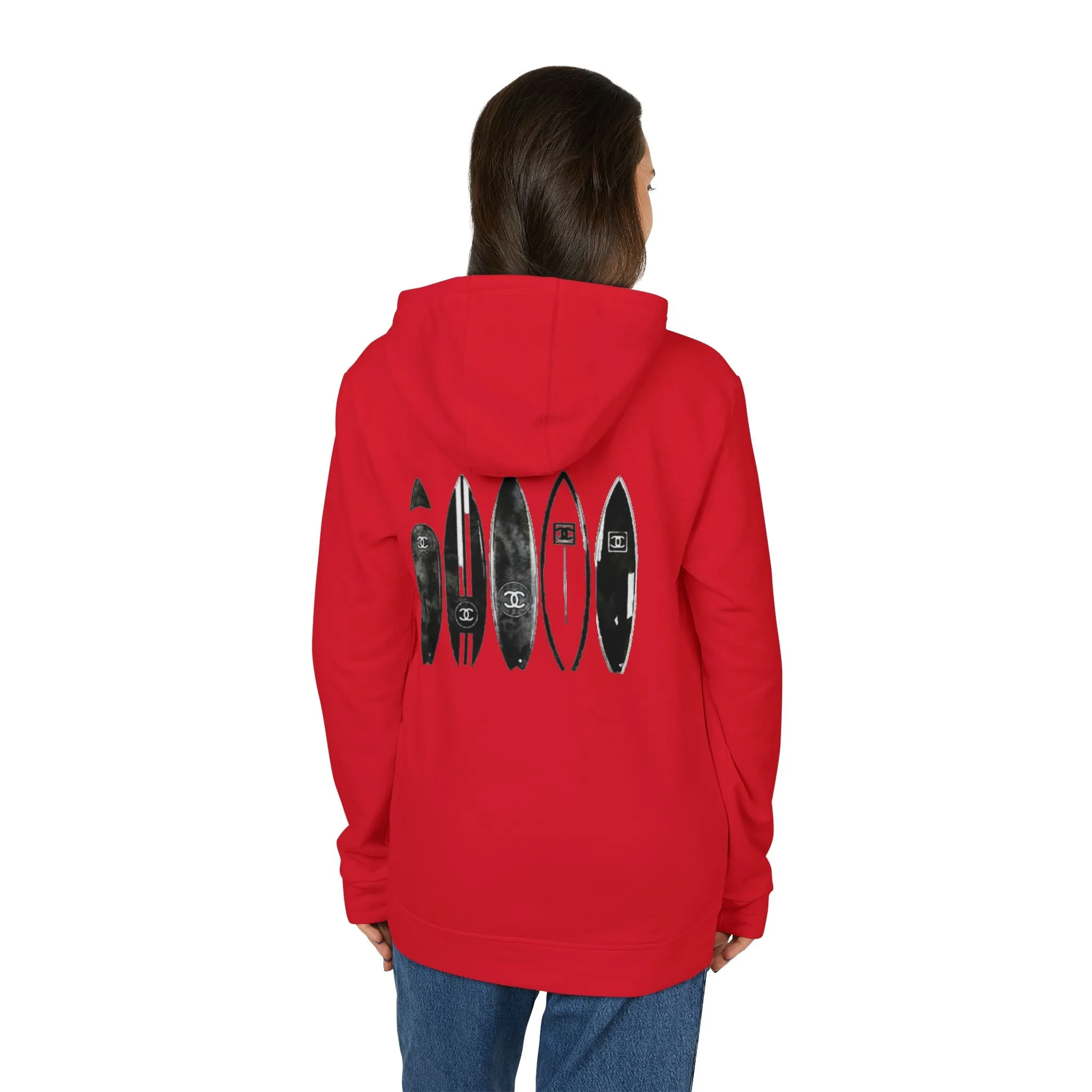 adidas® Unisex Fleece Hoodie surf by Mariu del Campo.