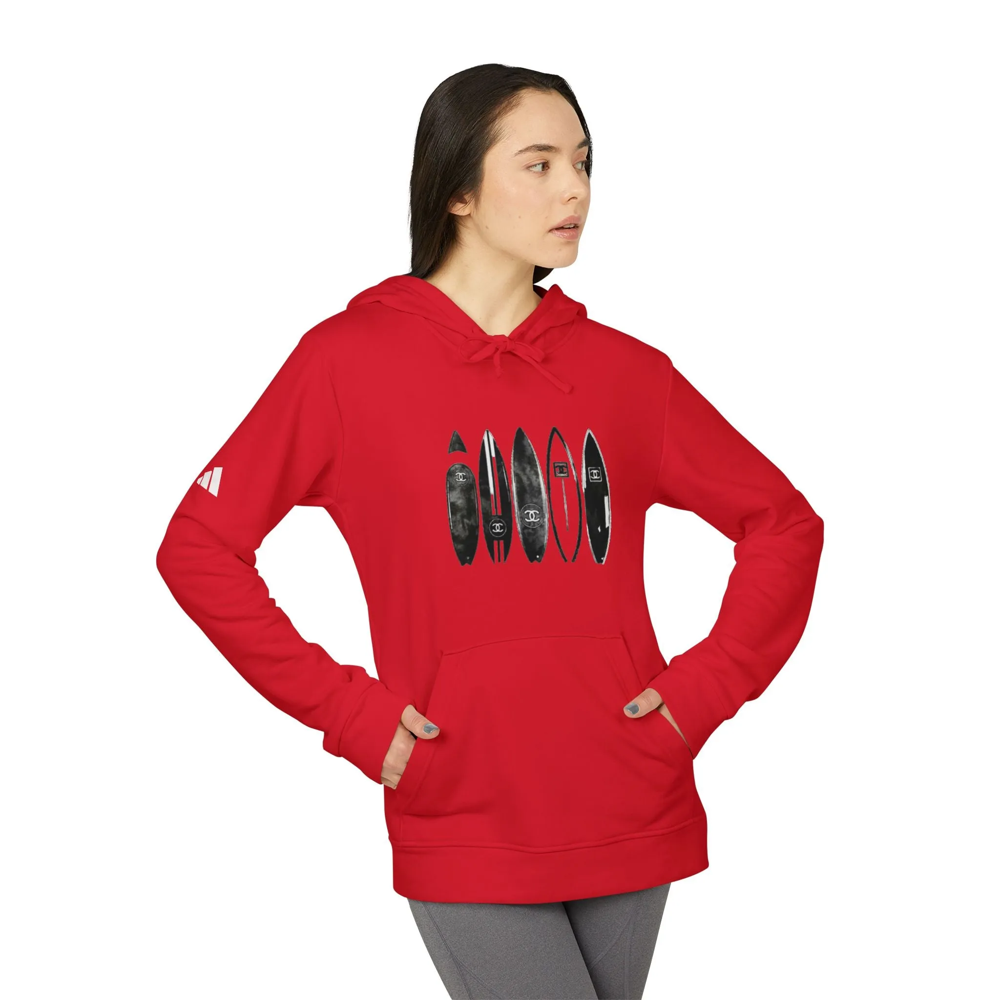 adidas® Unisex Fleece Hoodie surf by Mariu del Campo.