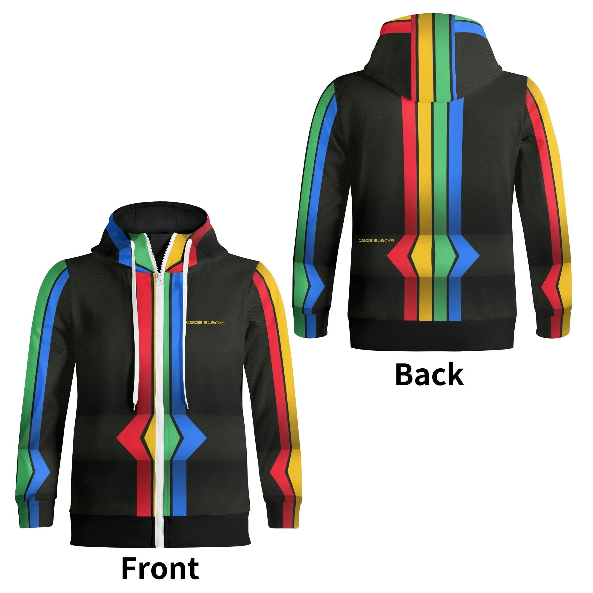Adult Full Zip Turtleneck Hoodie Streetwear