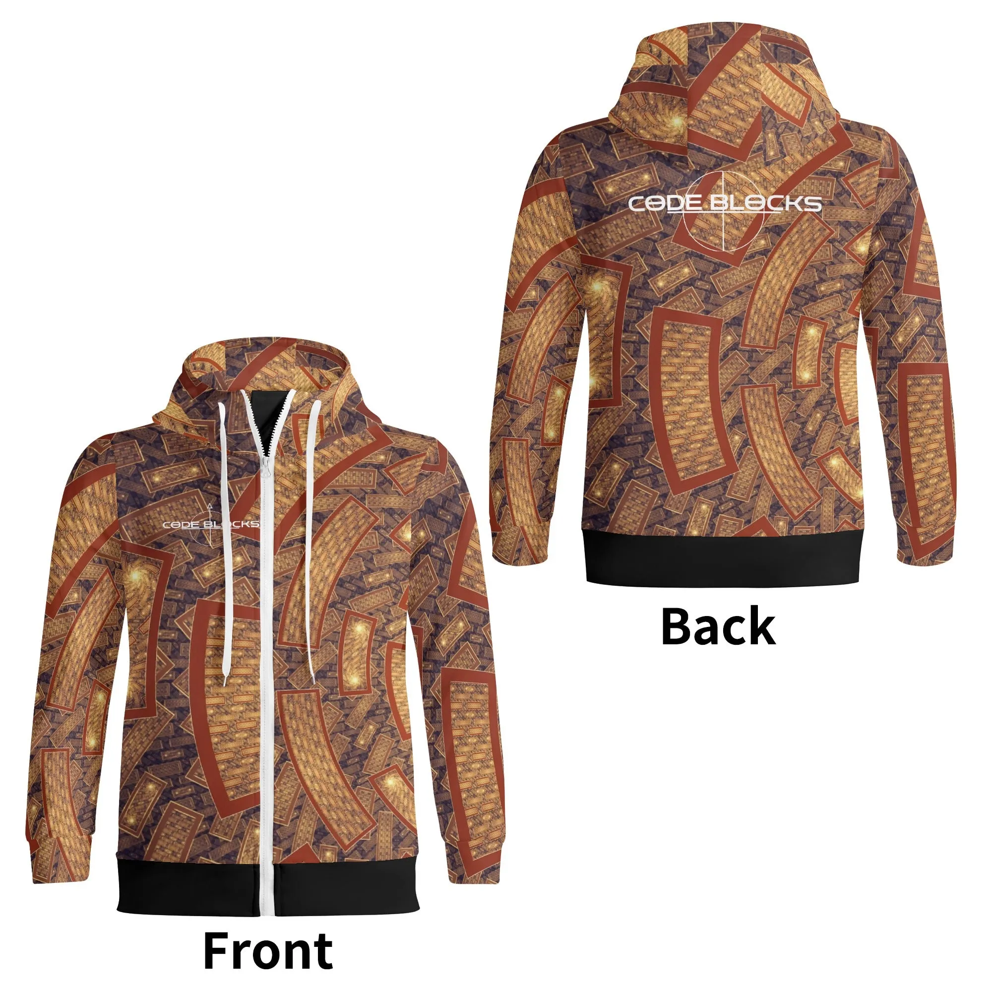 Adult Full Zip Turtleneck Hoodie Streetwear