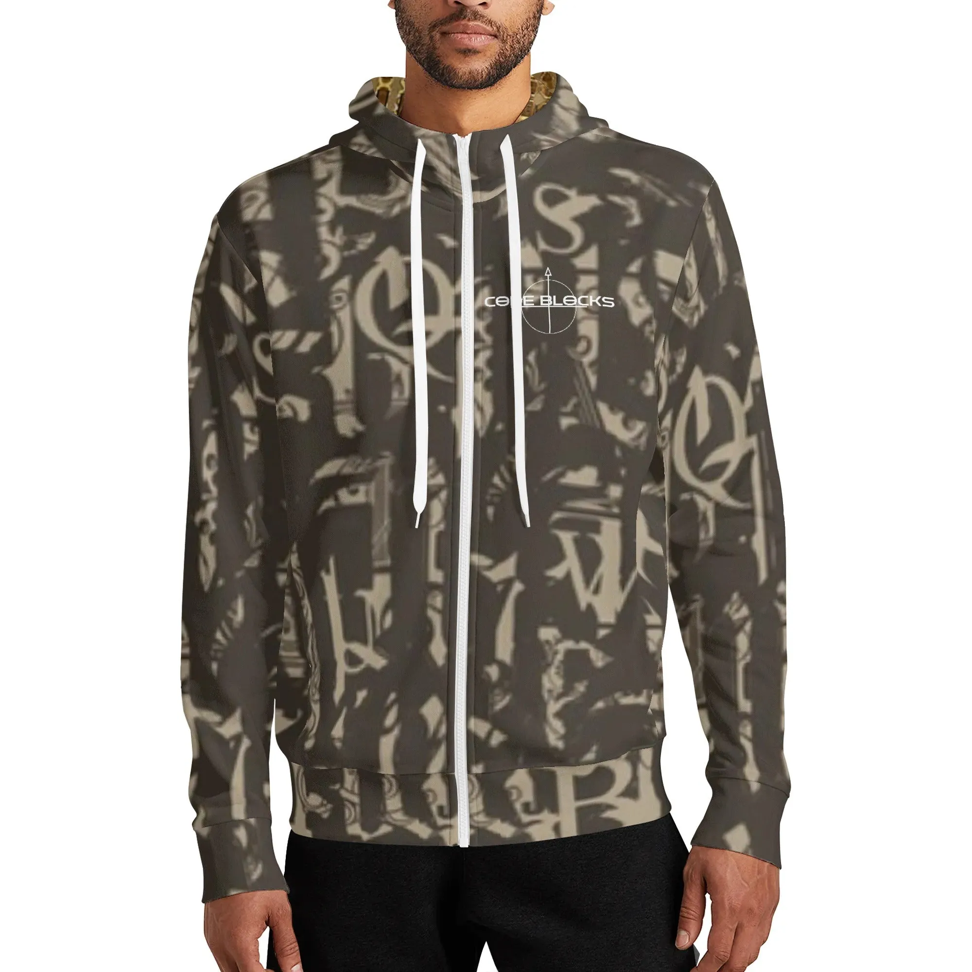 Adult Full Zip Turtleneck Hoodie Streetwear