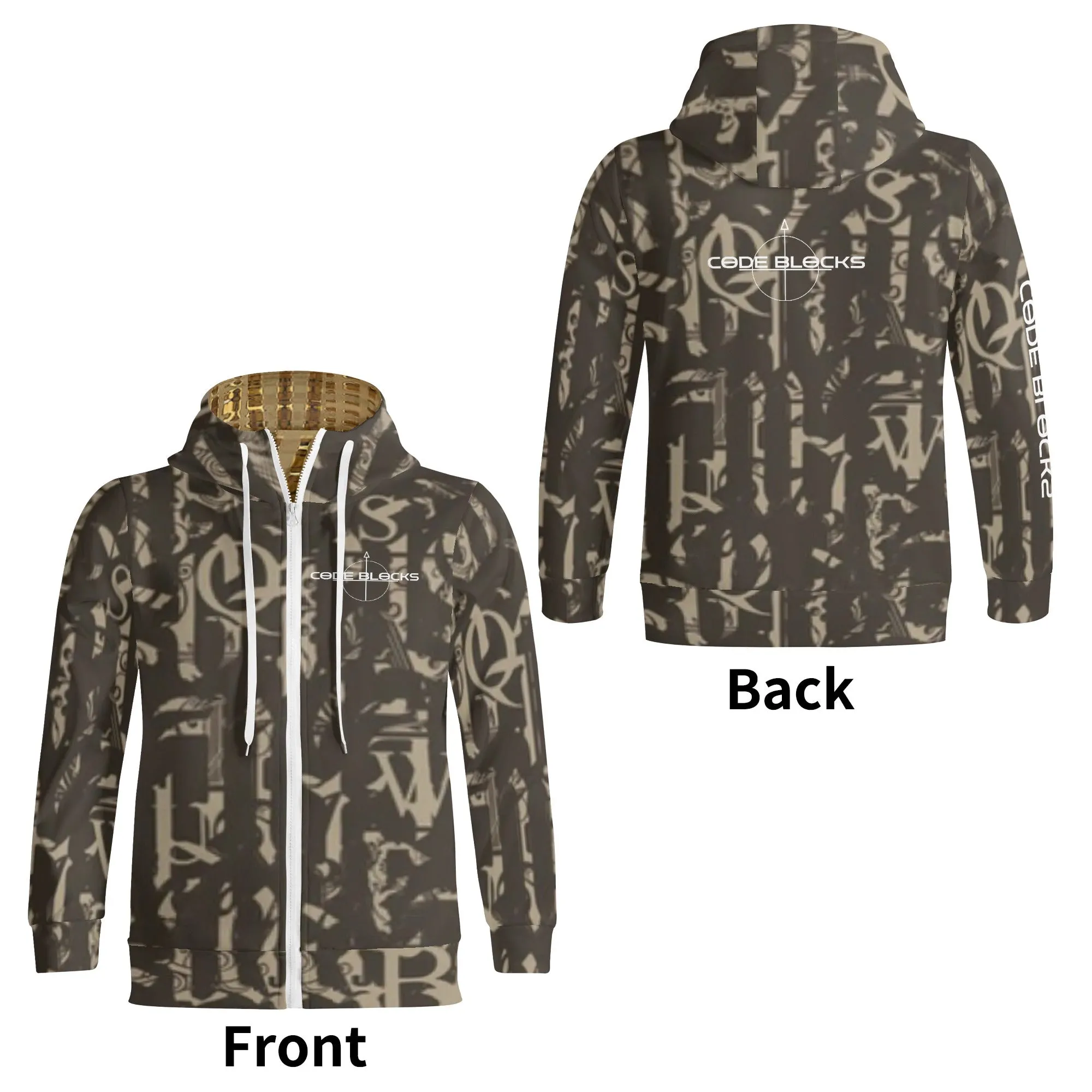 Adult Full Zip Turtleneck Hoodie Streetwear