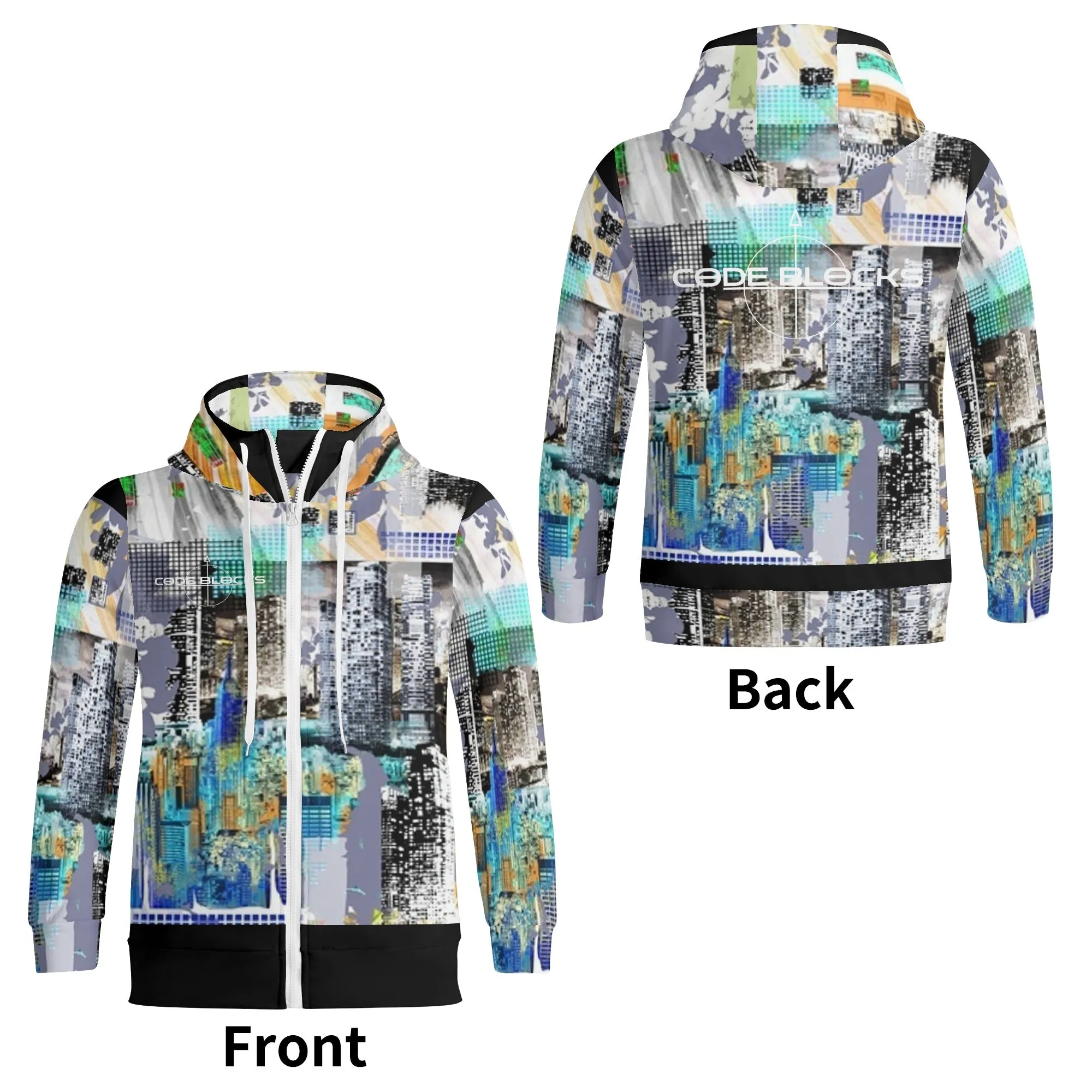 Adult Full Zip Turtleneck Hoodie Streetwear