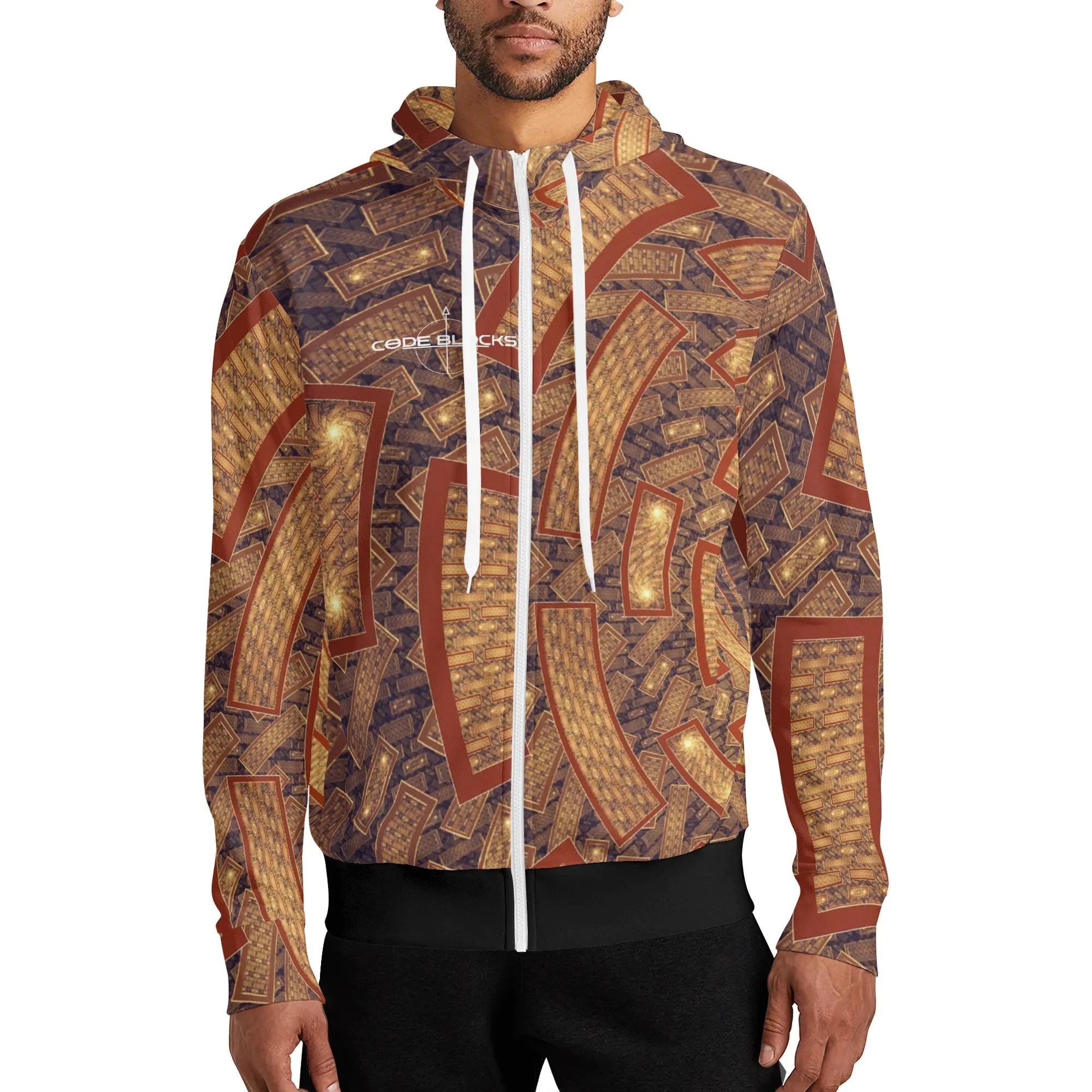 Adult Full Zip Turtleneck Hoodie Streetwear