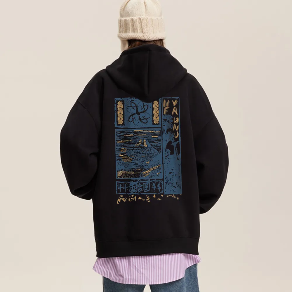 AokLok Landscape Graphic Cotton Hoodie