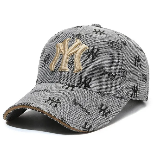 Baseball cap with custom embroidery for women, sports visor in the style of Hip Hop