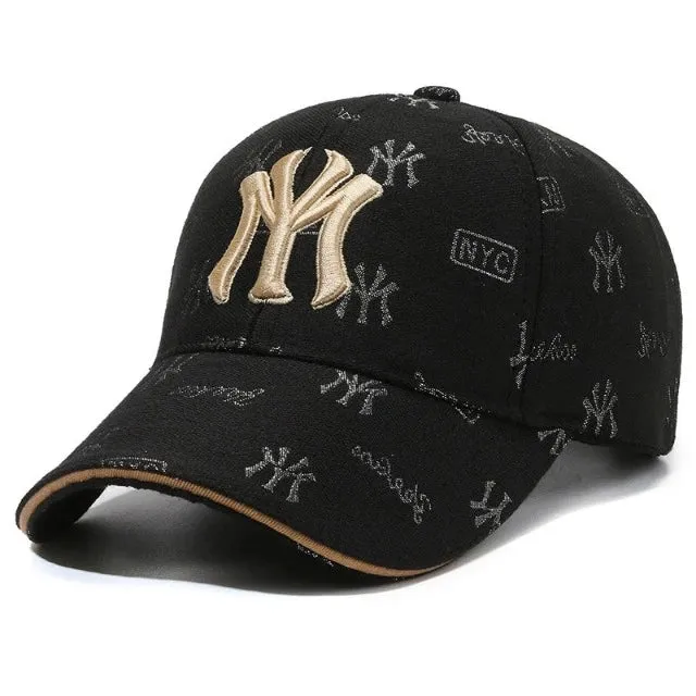 Baseball cap with custom embroidery for women, sports visor in the style of Hip Hop
