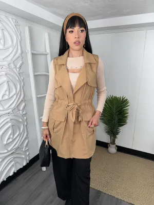 Beige Cargo Vest (C53)