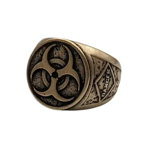 Biohazard bronze ring
