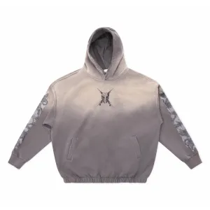 Biosignature Washed Hoodie - Grey/Tan