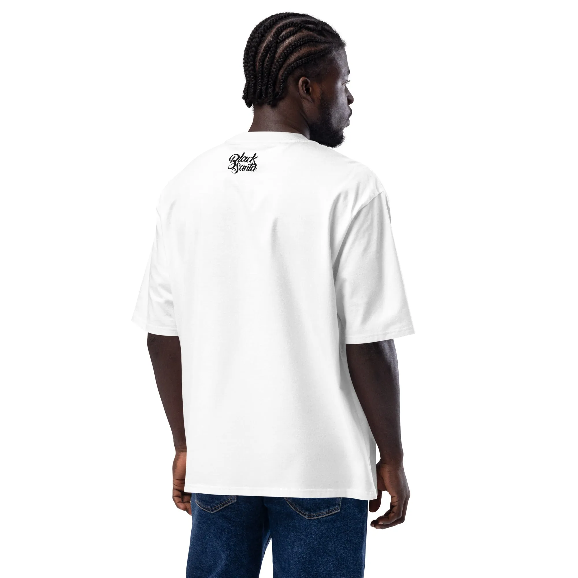 Black Santa Oversized heavyweight t-shirt