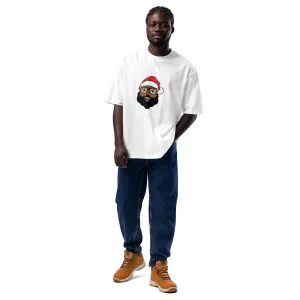 Black Santa Oversized heavyweight t-shirt