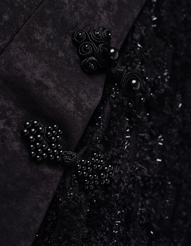 Black Two-Piece Qipao Cheongsam