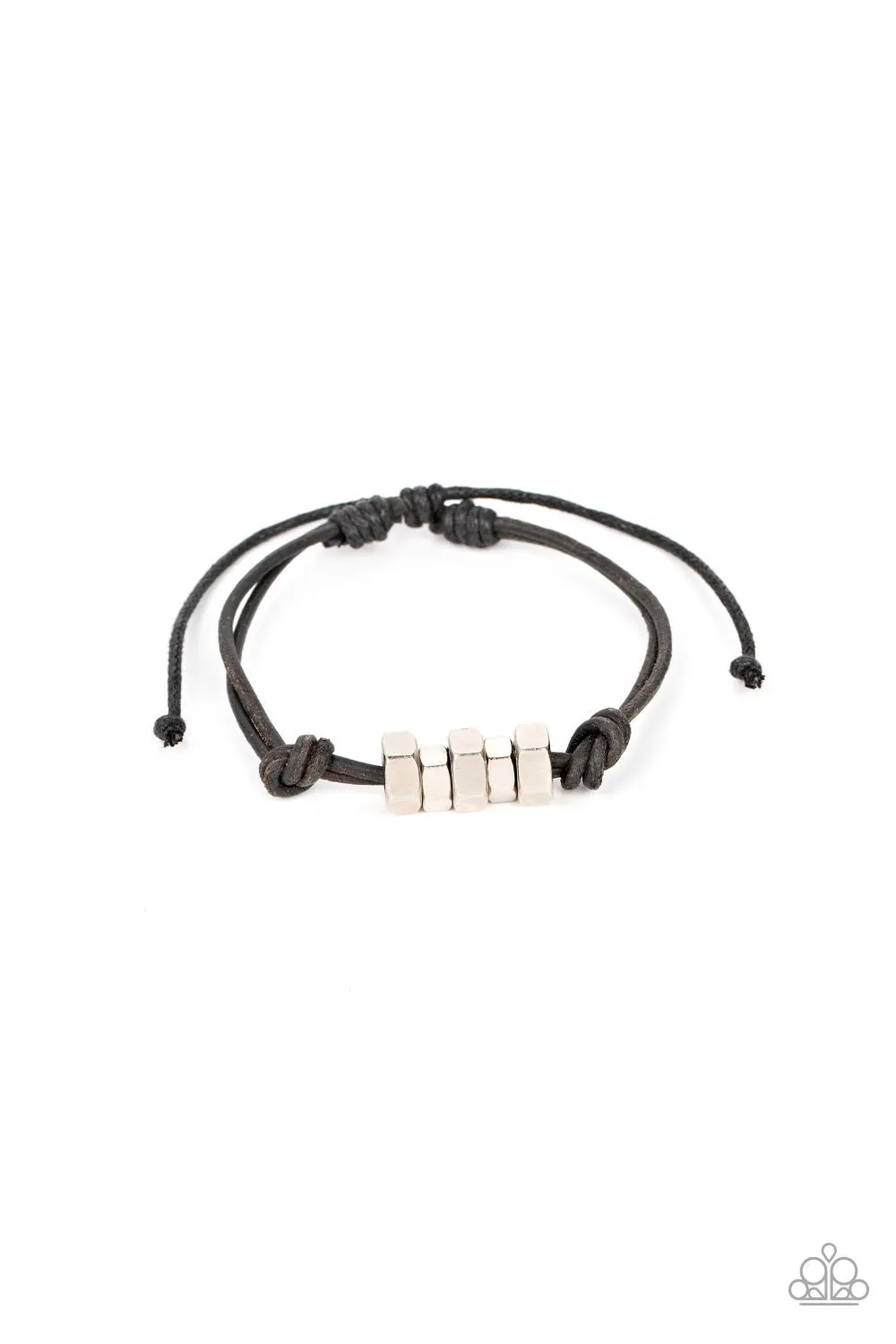 Bolt Out - Black Bracelet - Paparazzi Accessories