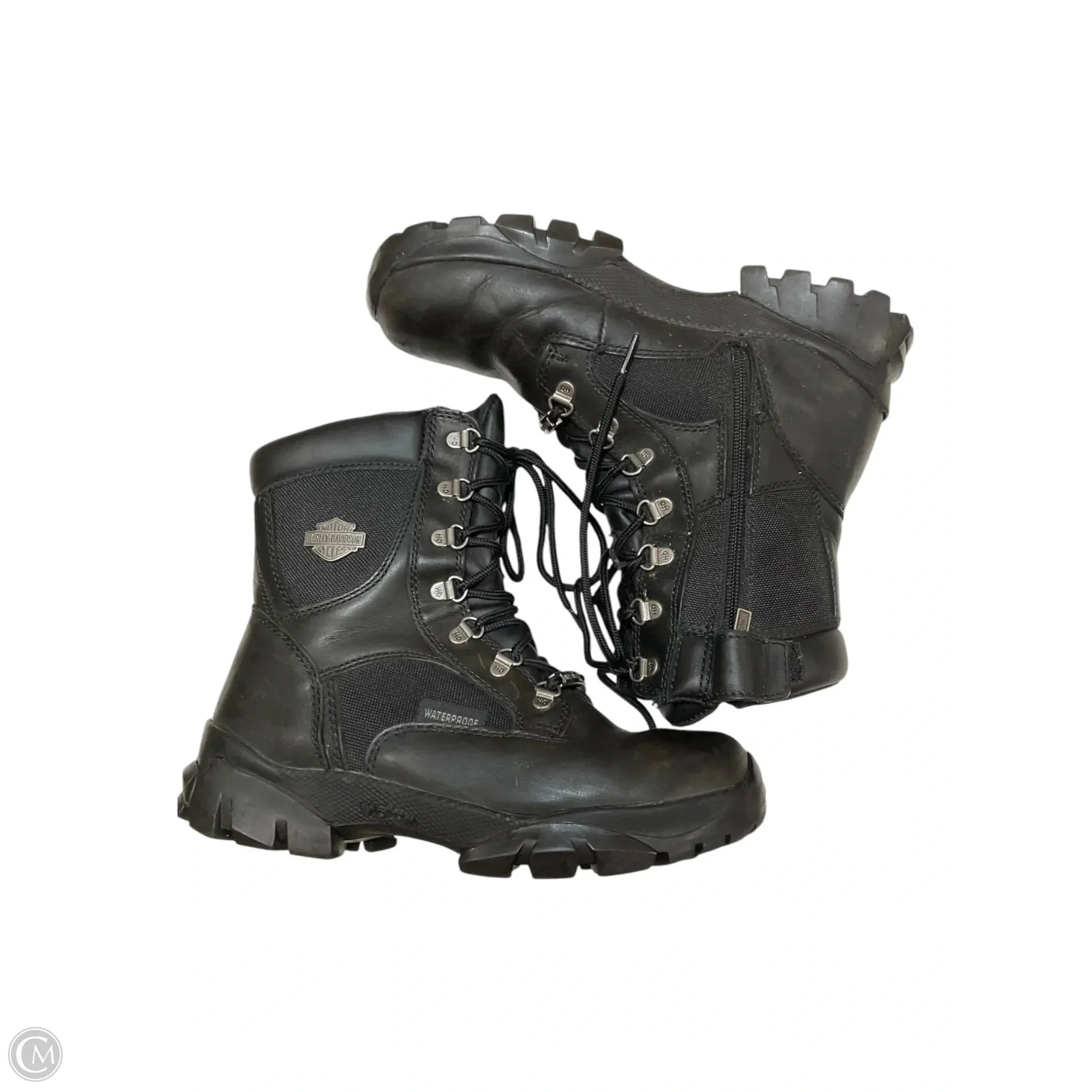 Boots Ankle Flats By Harley Davidson In Black, Size: 8