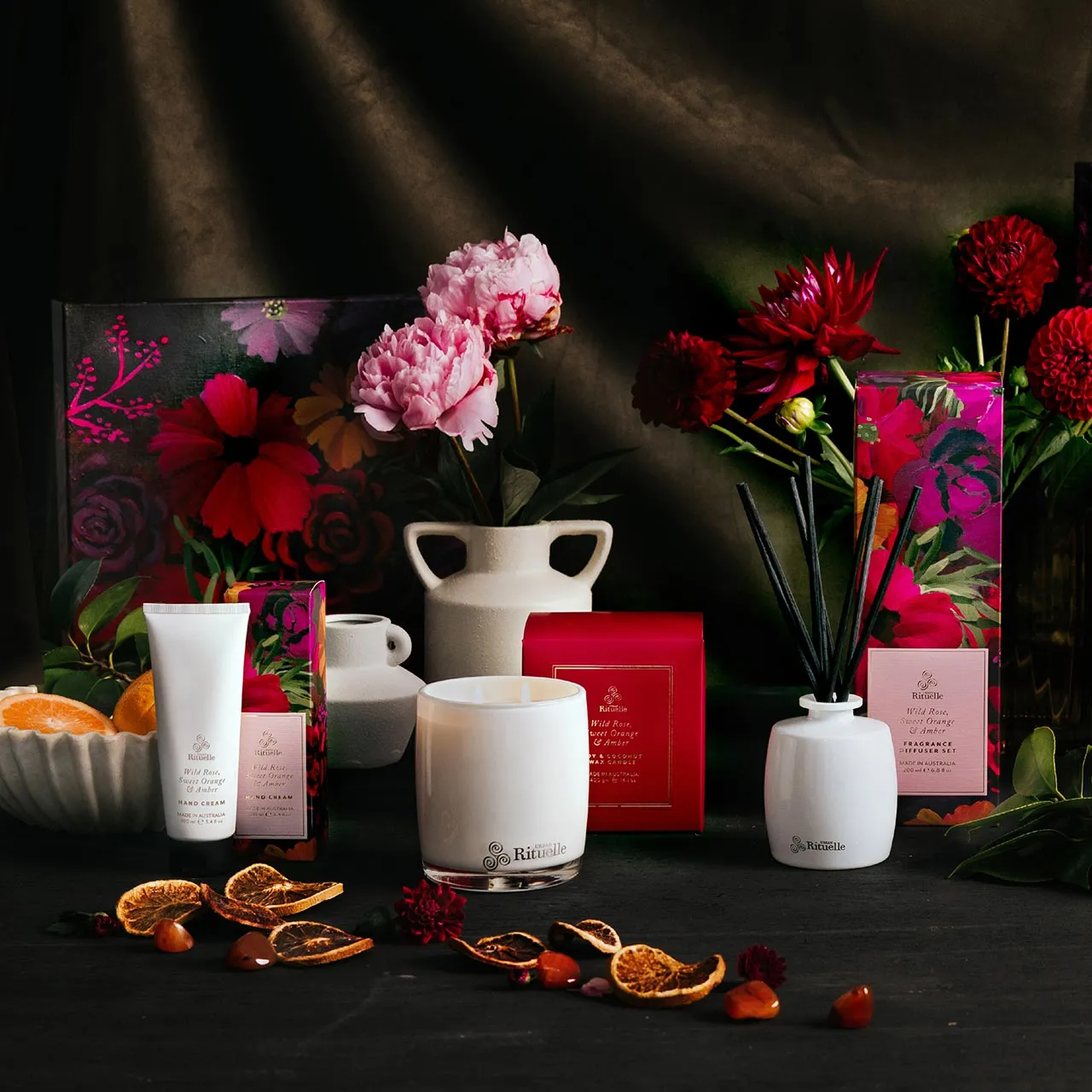 Botanica Wild Rose, Sweet Orange & Amber Fragrance Diffuser Set | 200ml