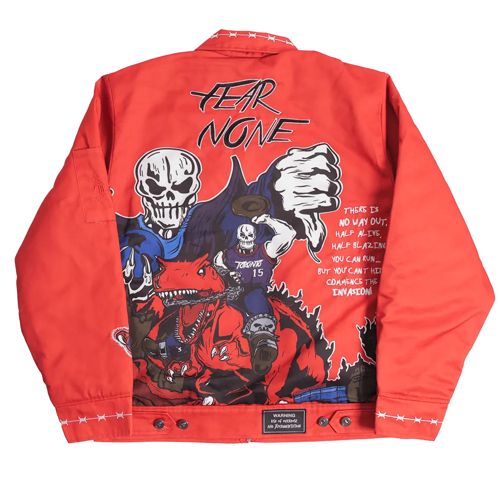 BRAND X FEAR NONE IN TORONTO WORK YOUTH JACKET (RED)