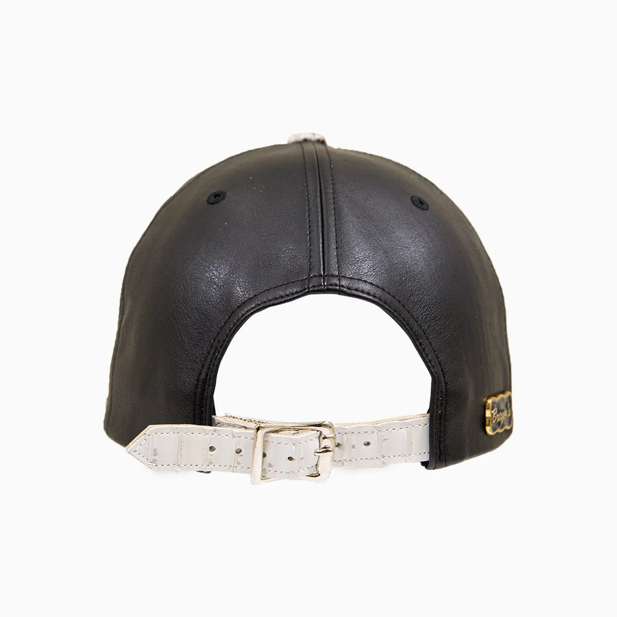 Breyer's Buck 50 Leather Hat with Faux Snake Skin Visor