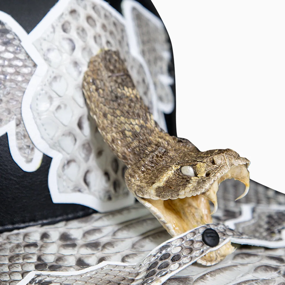 Breyer's Buck 50 Leather Hat with Faux Snake Skin Visor