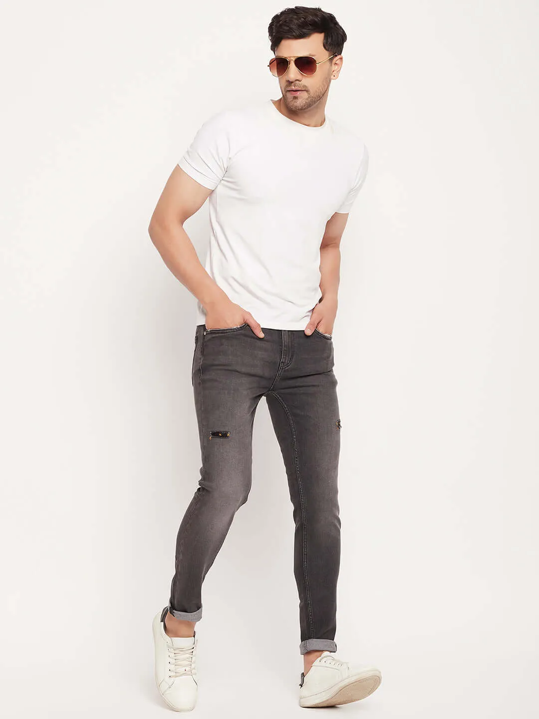 Camla Barcelona Distressed Anthra Grey Jeans
