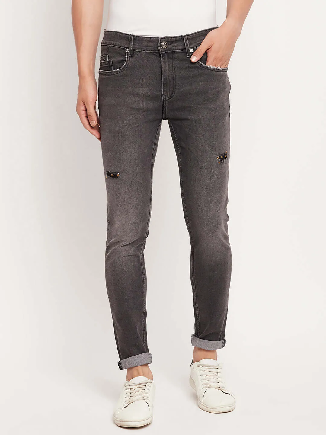 Camla Barcelona Distressed Anthra Grey Jeans