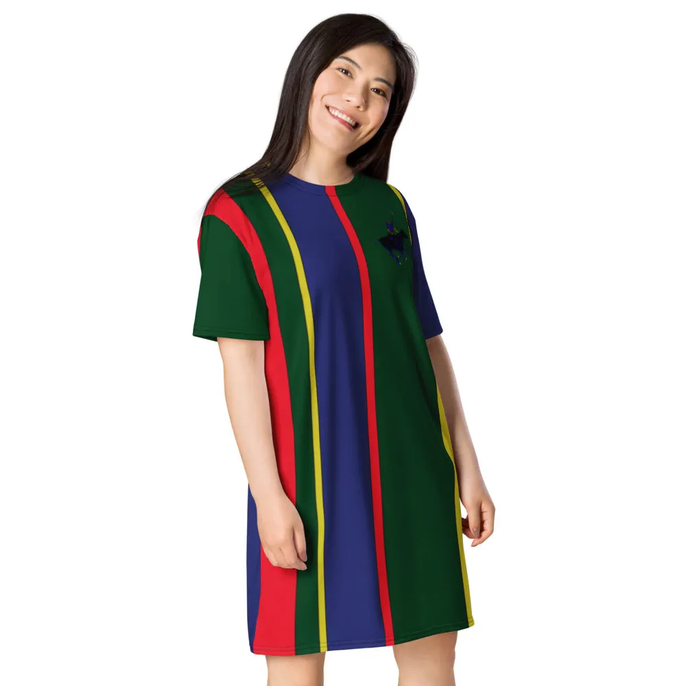 Carib Polo Pony Striped T-shirt dress