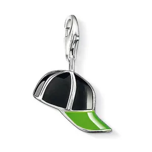 Charm 0729 Black And Green Cap Charm