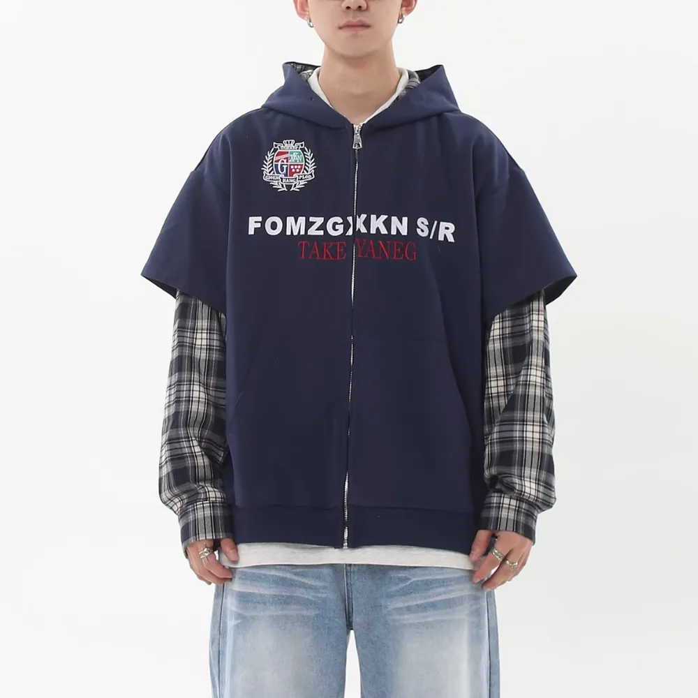 Classic Check Lined Embroidered Hoodie