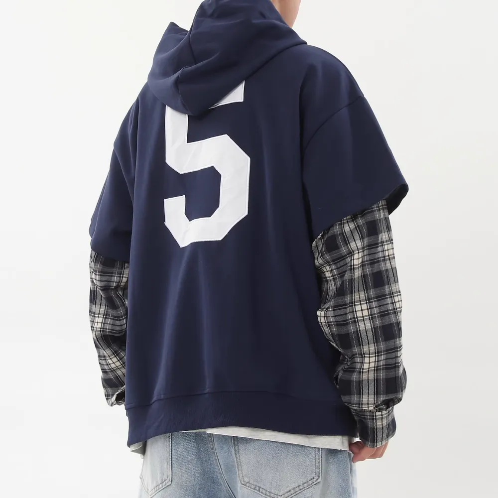 Classic Check Lined Embroidered Hoodie