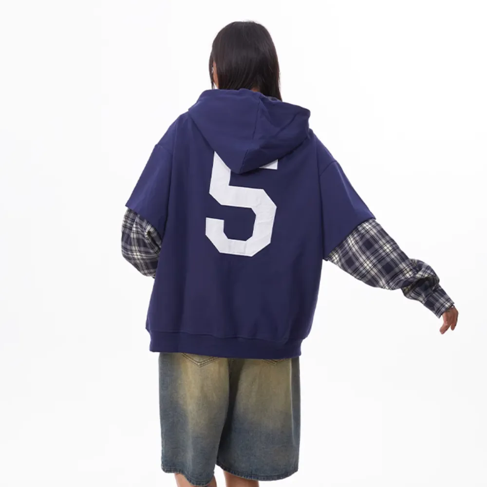 Classic Check Lined Embroidered Hoodie