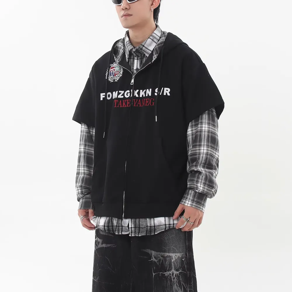 Classic Check Lined Embroidered Hoodie