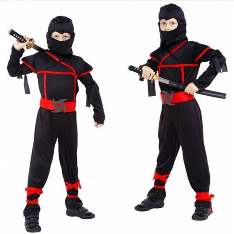 Classic Halloween Costumes Cosplay Costume Martial Arts Ninja Costumes For Kids Fancy Party Decorations Supplies Uniforms