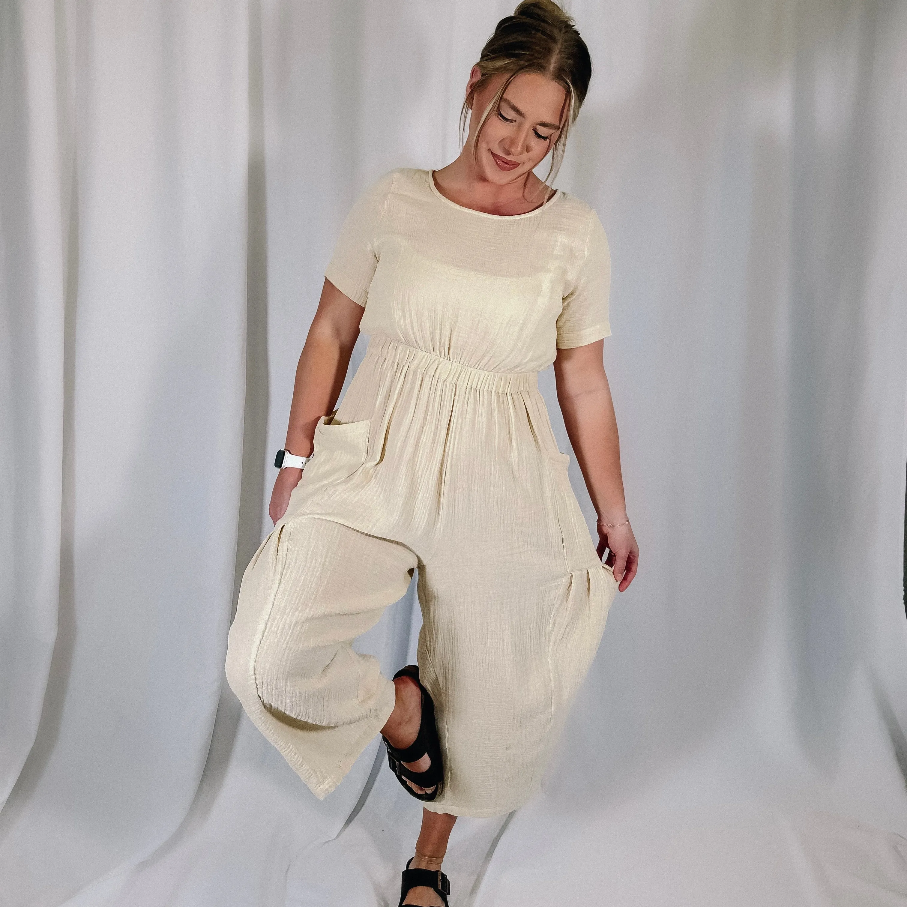 Coastal Dream Jumpsuit - Cream
