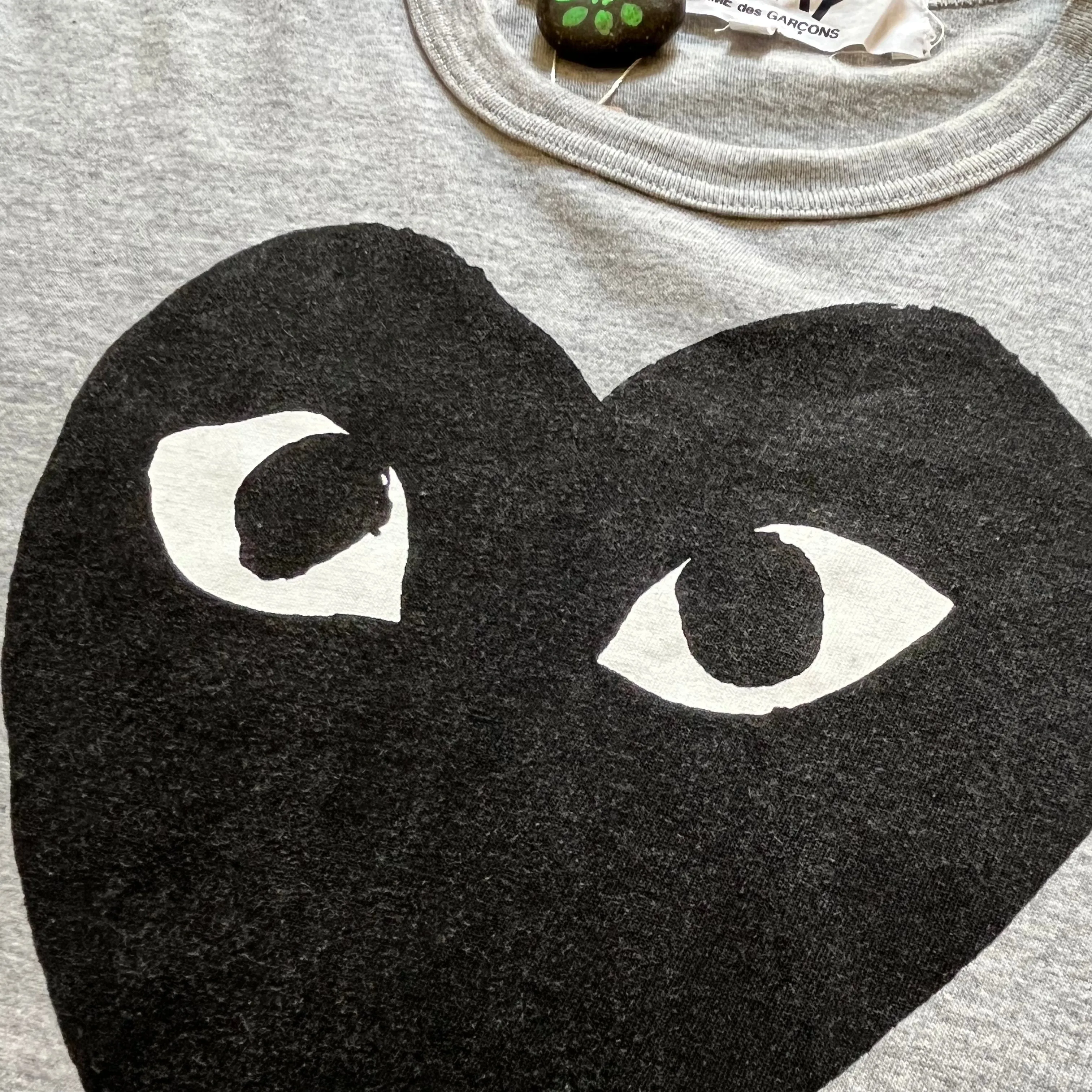 Comme des Garçons Play Black Heart T-shirt Grey