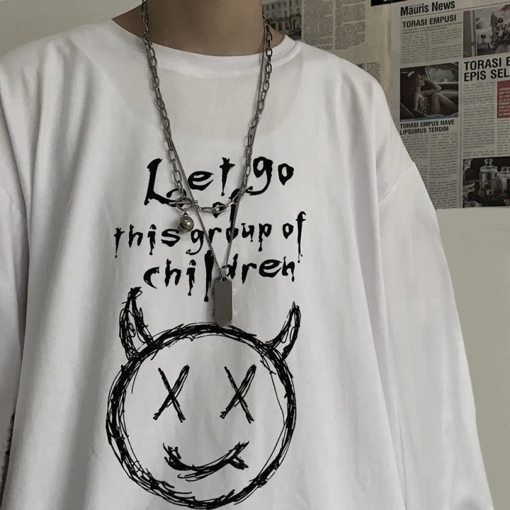 ContiNent 33 Men Long Sleeve T-shirts Autumn Print Gothic Vintage Ulzzang Cozy High Street Streetwear 5XL Baggy Korean Trendy